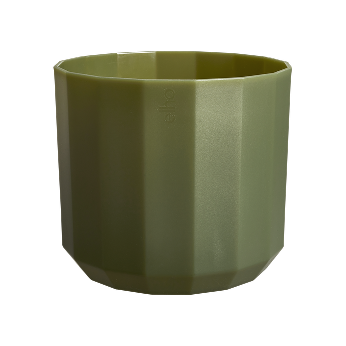 facet rund 19cm wald grün